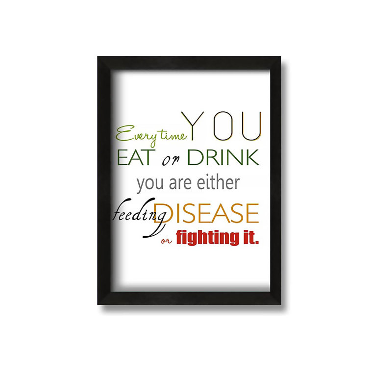 Happy Larry Every Time You Eat or Drink Picture Frame Typography on